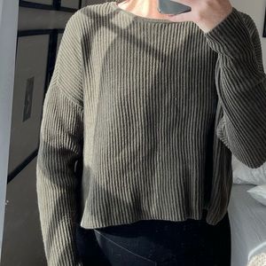 PACSUN - LA Hearts army green sweater